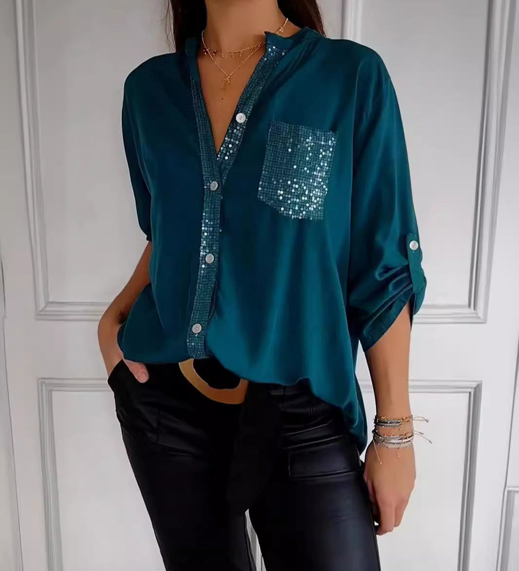 Katalina | Top met glitterpailletten voor een stijlvolle casual look
