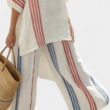 Linnen Set met gestreept patroon en oversized pasvorm
