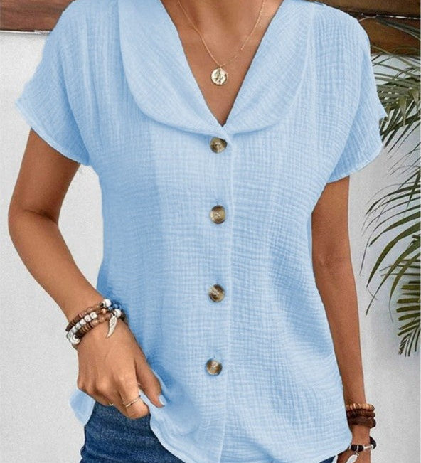 Selma | Blouse met kraag en knoopsluiting voor casual chic