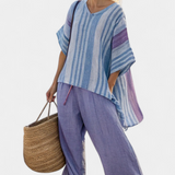 Linnen Set met Gestreept Patroon en Oversized Pasvorm