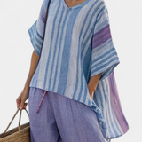 Linnen Set met Gestreept Patroon en Oversized Pasvorm