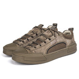 Leren sneakers met strak design en dagelijks comfort