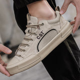 Leren sneakers met strak design en dagelijks comfort