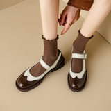 Mary Jane Schoenen met verstelbare band en premium leer
