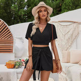 Leona | Zomerset met trendy top en elegante rok voor warm weer