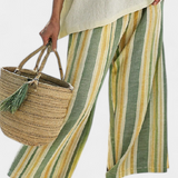 Linnen set met gestreepte print en oversized pasvorm