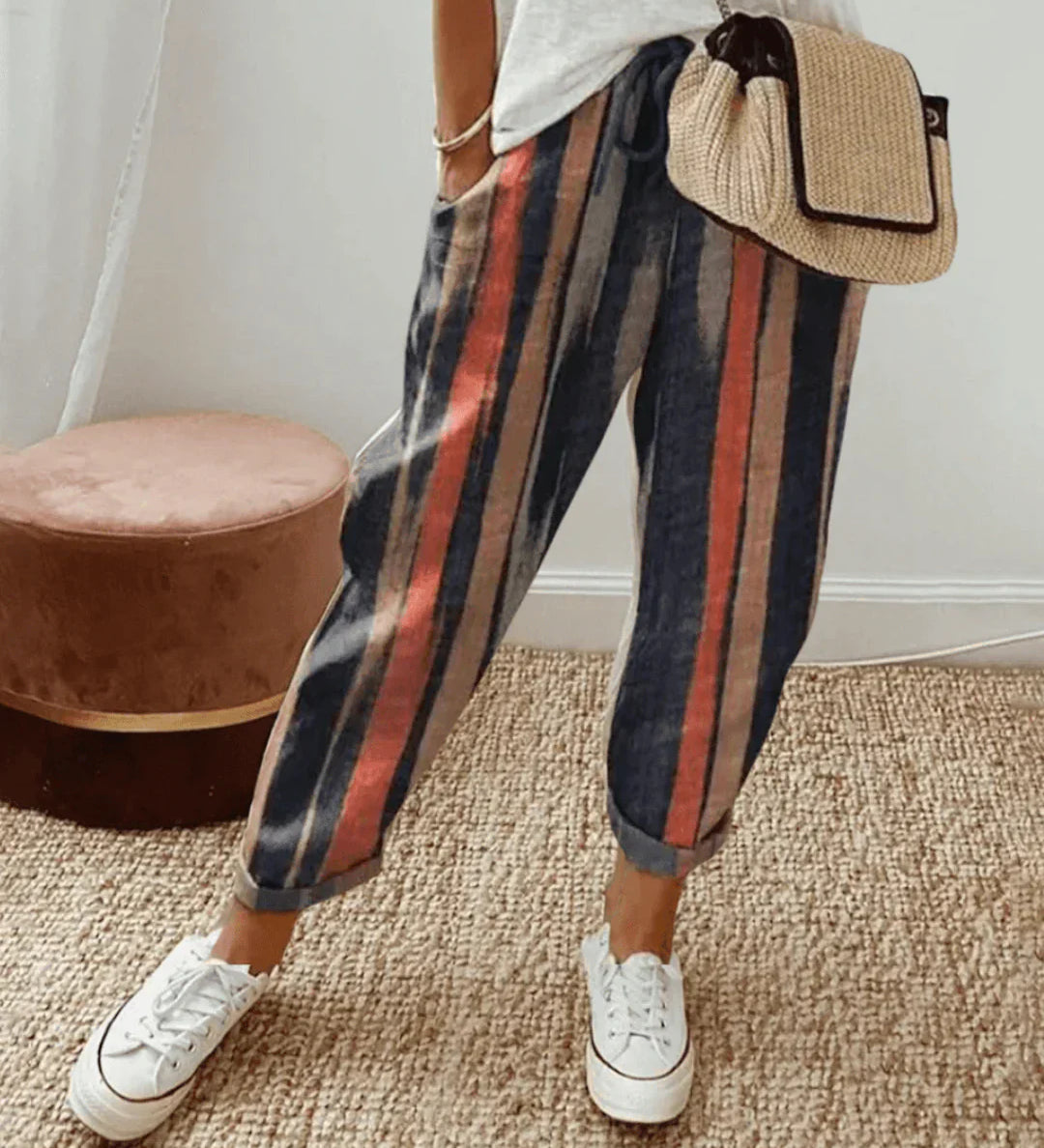 Poppy | Katoenen linnen broek met elegante pasvorm voor dagelijks gebruik