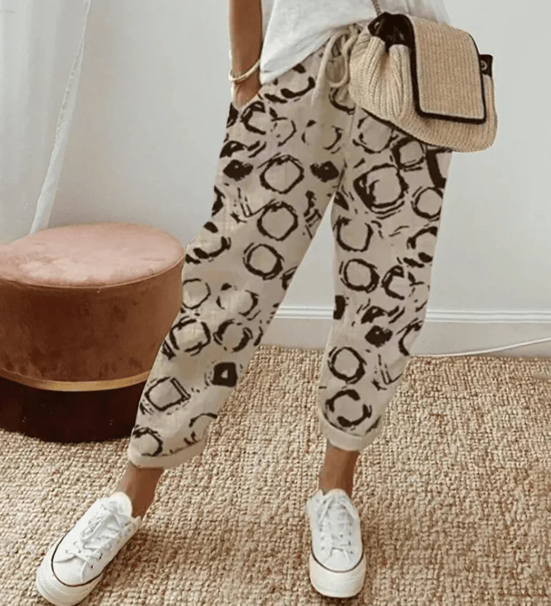 Poppy | Katoenen linnen broek met elegante pasvorm voor dagelijks gebruik
