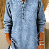 Blouse met knoopsluiting en subtiel patroon voor dagelijks gebruik