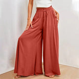 Broek met luchtige stof en soepele pasvorm voor zomerse dagen