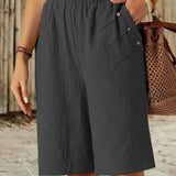 Katoenen linnen shorts met tijdloos design voor warme dagen