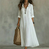Rosalie | Zwierige Maxi Jurk met Elegante Details