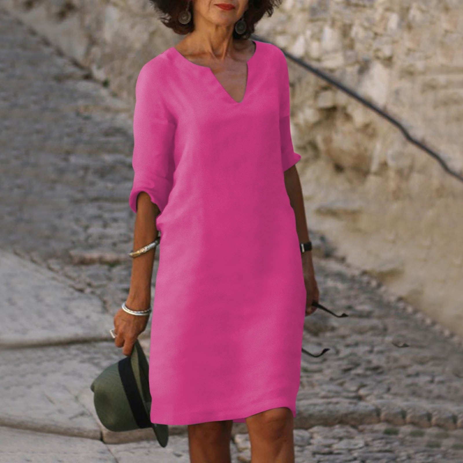 Zomerjurk met elegante pasvorm en veelzijdige stijl