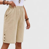 Shorts met hoge taille en comfortabele pasvorm voor elke dag