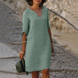 Zomerjurk met elegante pasvorm en veelzijdige stijl