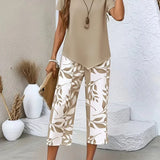Elena | Elegante Tweedelige Set met Printbroek