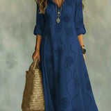Rosalie | Zwierige Maxi Jurk met Elegante Details