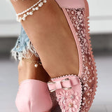 Orthopedische ballerina's met pijnverlichting en bloemdesign