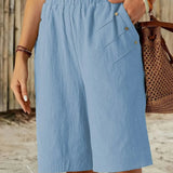 Katoenen linnen shorts met tijdloos design voor warme dagen