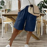 Linnen short met katoenmix voor een casual zomerlook