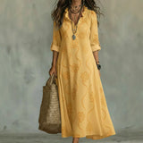Rosalie | Zwierige Maxi Jurk met Elegante Details