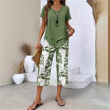 Elena | Elegante Tweedelige Set met Printbroek