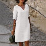 Zomerjurk met elegante pasvorm en veelzijdige stijl