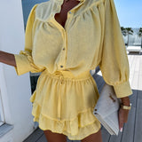 Lieselot | Top en shorts set met comfortabele pasvorm voor zomerse dagen