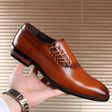 Oxford schoenen van echt leer met zijveters en handwerk