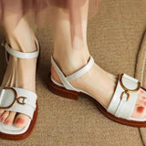 Sandalen met gesp en vierkante neus voor dagelijks comfort