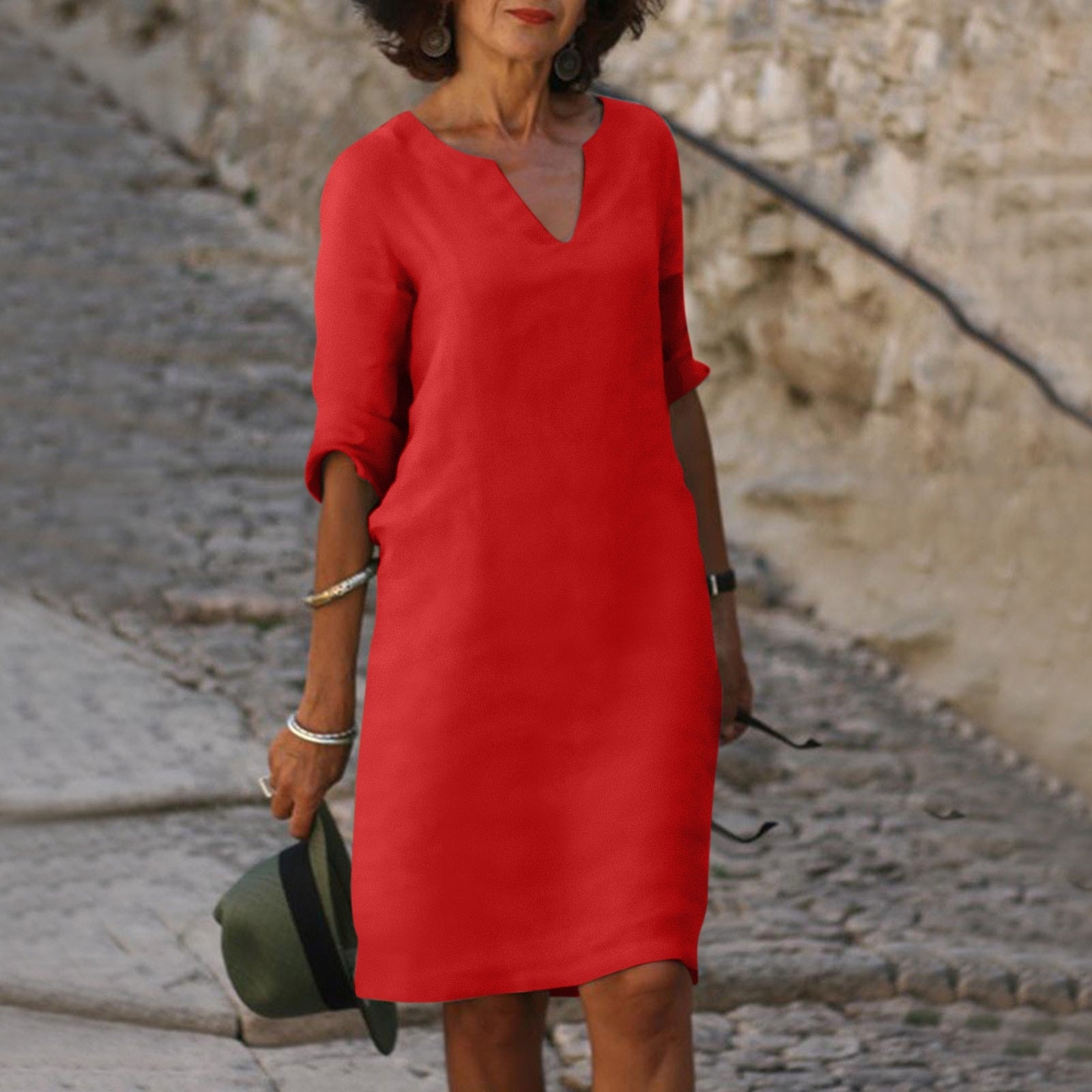 Zomerjurk met elegante pasvorm en veelzijdige stijl