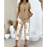 Elena | Elegante Tweedelige Set met Printbroek