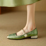 Bandschoenen met pareldetail en glanzende afwerking