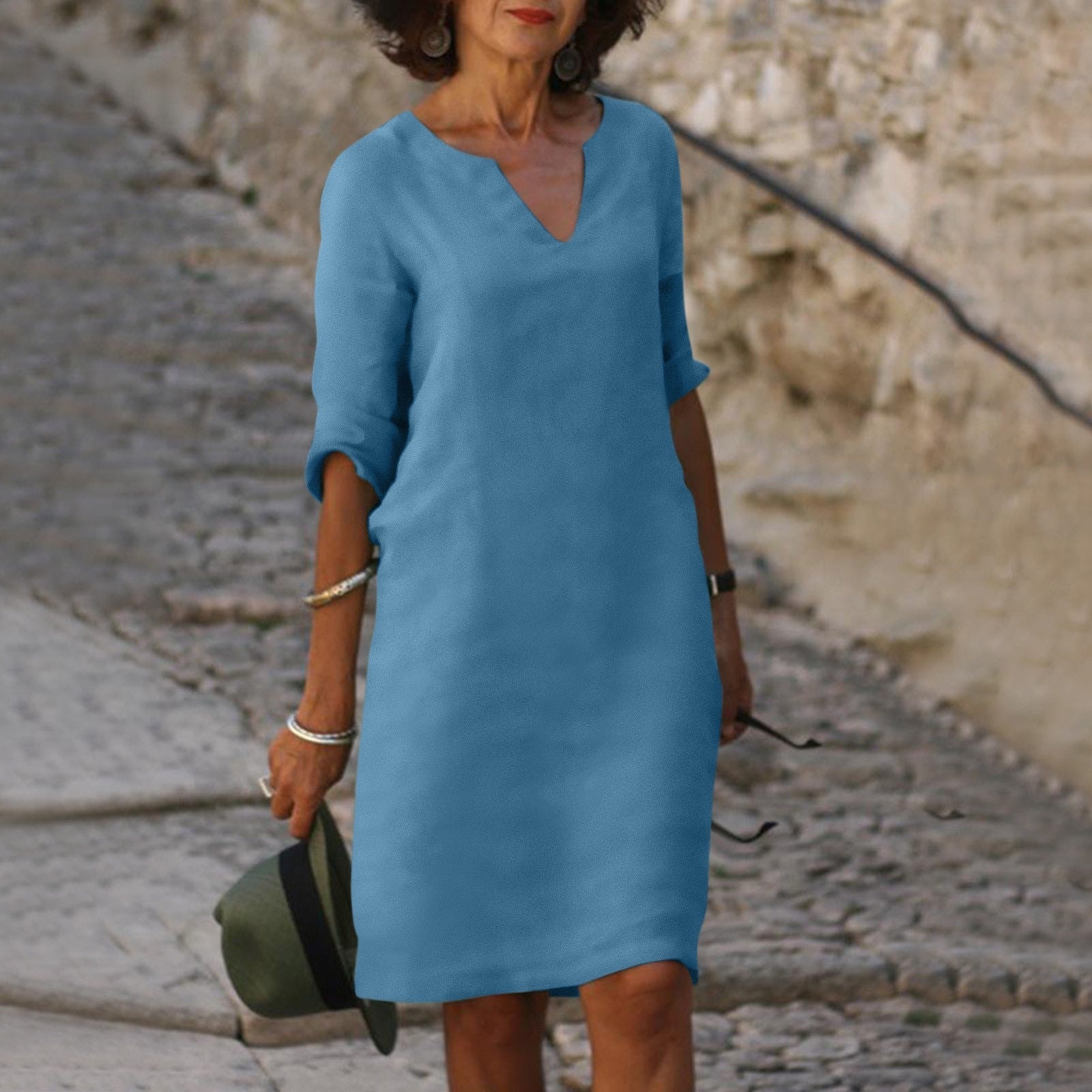 Zomerjurk met elegante pasvorm en veelzijdige stijl