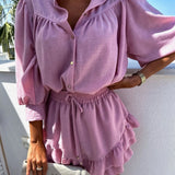 Lieselot | Top en shorts set met comfortabele pasvorm voor zomerse dagen