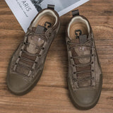 Leren sneakers met strak design en dagelijks comfort