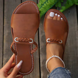 Gevlochten Sandalen met Boho Stijl en Zachte Instap