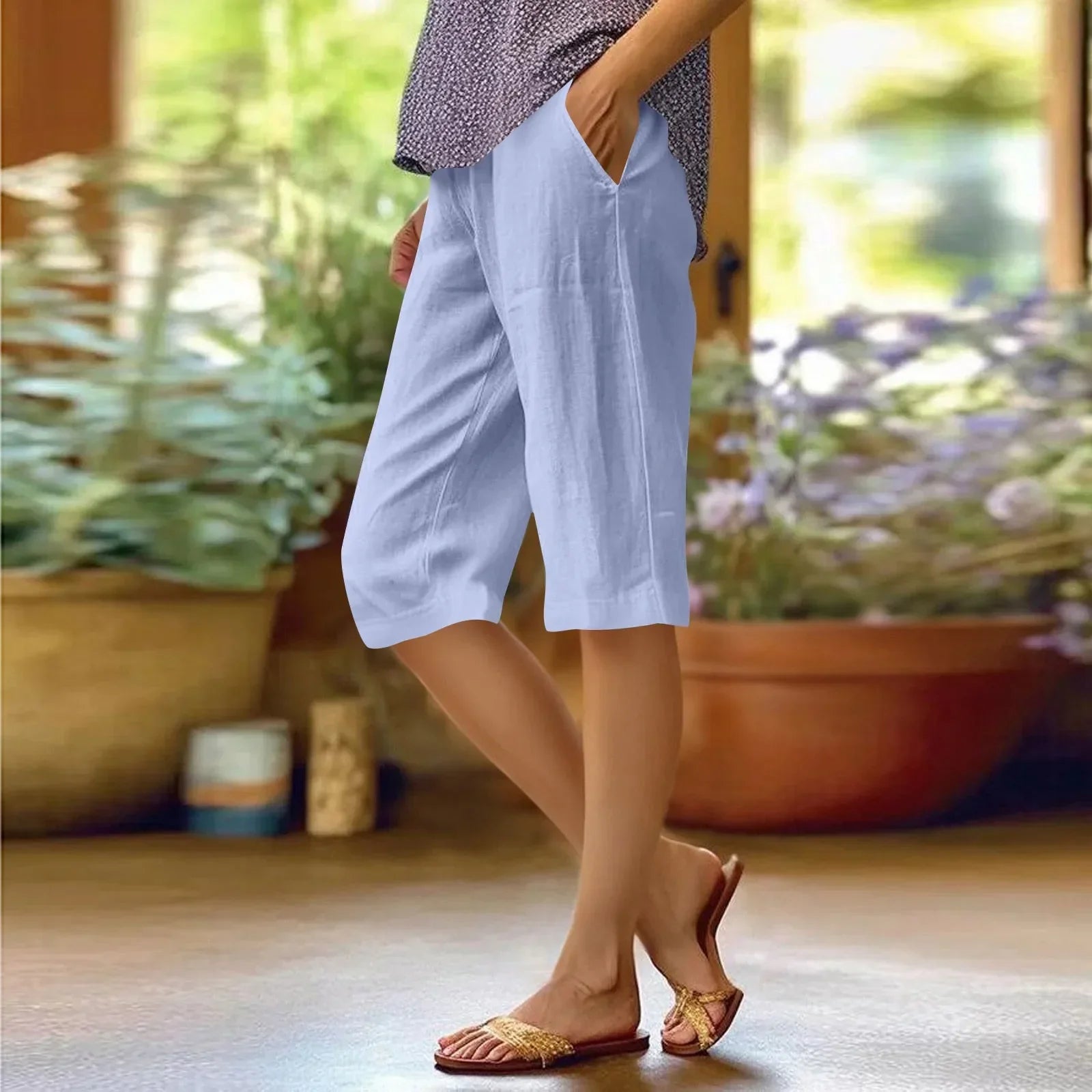 Zomershort met relaxte pasvorm voor casual elegantie