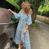 Scarlette | Boheemse jurk met V-hals en pofmouwen voor een vrije zomerlook