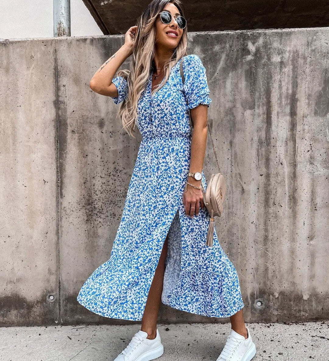 Lila | Zomerjurk met kleurrijk design en ademende stof