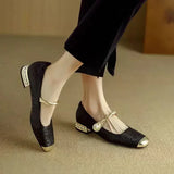 Bandschoenen met pareldetail en glanzende afwerking