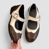 Mary Jane Schoenen met verstelbare band en premium leer