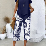 Elena | Elegante Tweedelige Set met Printbroek