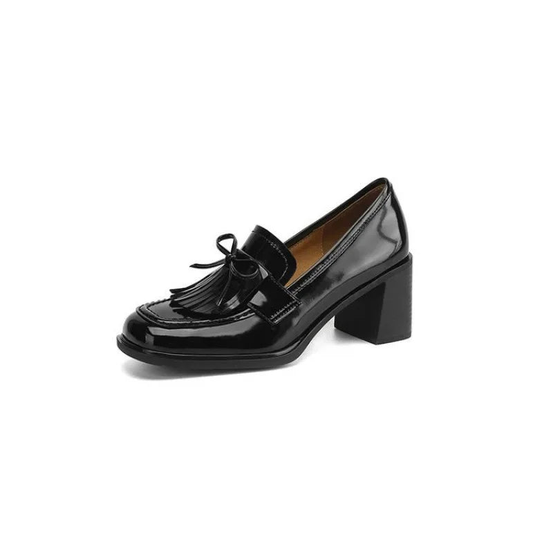 Loafer Pumps met blokhak en kwastdetails voor dagelijks comfort