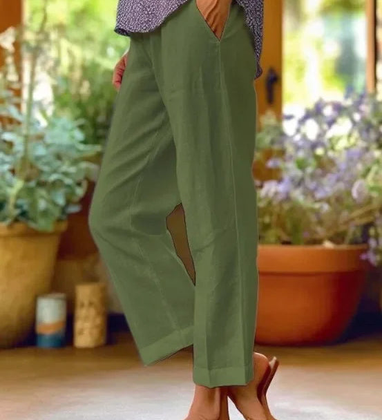 Linnen broek met luchtige pasvorm voor zonnige dagen