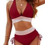 Sophie | High-waist bikini met kleurrijke tailleband