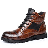Laarzen met croco-reliëf en elegante hak voor stijlvolle looks