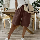 Linnen short met katoenmix voor een casual zomerlook