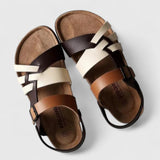 Orthopedische sandalen met anatomisch voetbed en suède afwerking