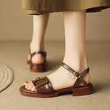 Sandalen met gesp en vierkante neus voor dagelijks comfort